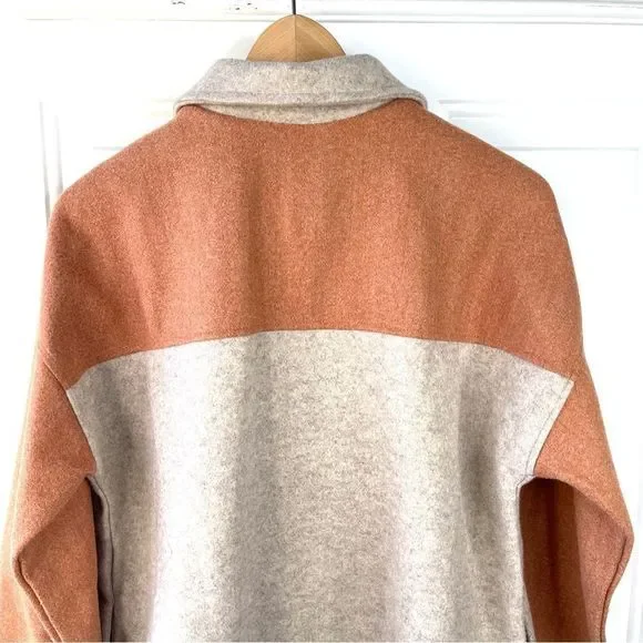 Hem & Thread Tan and Orange Shacket Size Medium NWOT - Picture 7 of 7